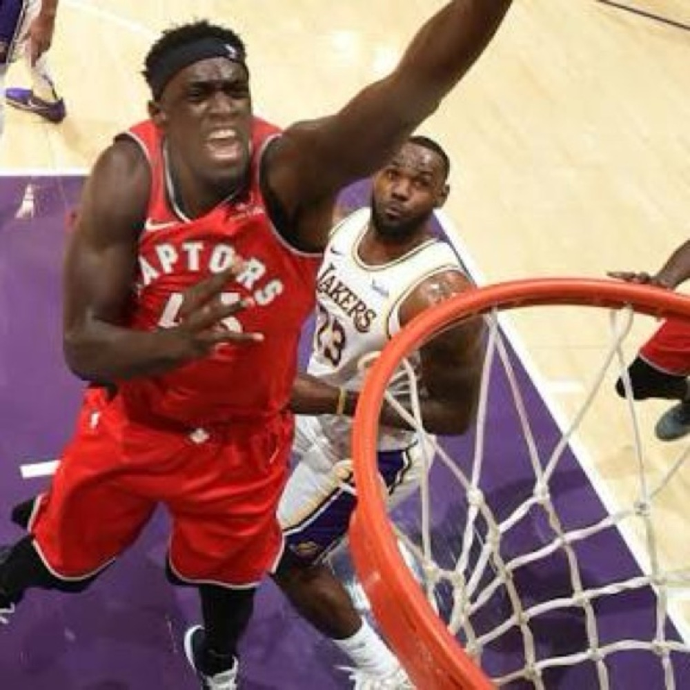 Pascal Siakam Men’s Medium Red Toronto Raptors NBA Basketball Jersey NBA CHAMPS - Picture 9 of 11